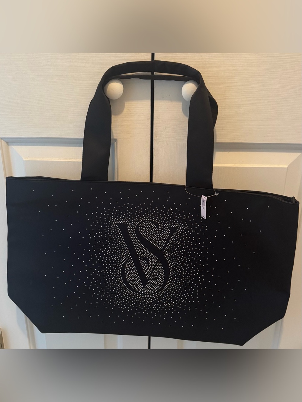 Victoria's Secret Black Tote with Rhinestone VS Logo